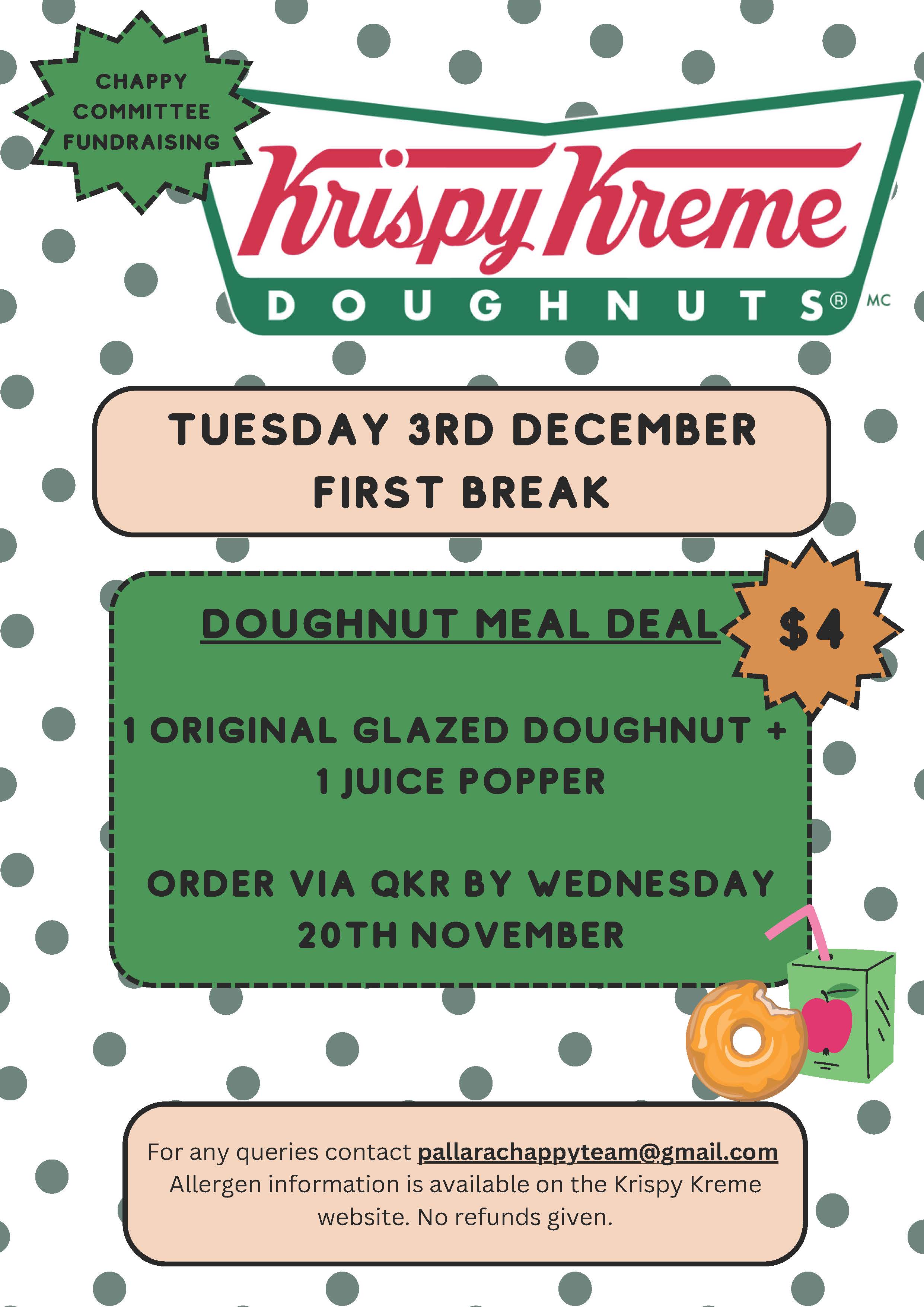 Krispy Kreme Meal Deal Fundraiser